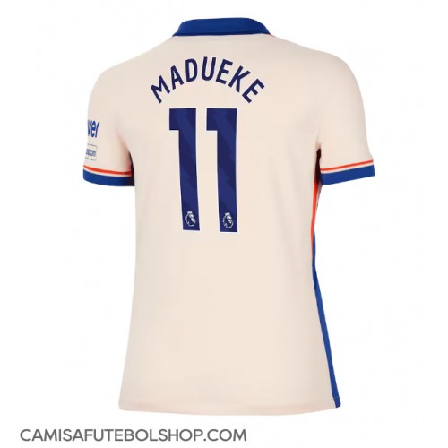 Camisa de time de futebol Chelsea Noni Madueke #11 Replicas 2º Equipamento Feminina 2024-25 Manga Curta